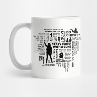 Wynonna Earp Quotes Word Cloud - Black Mug